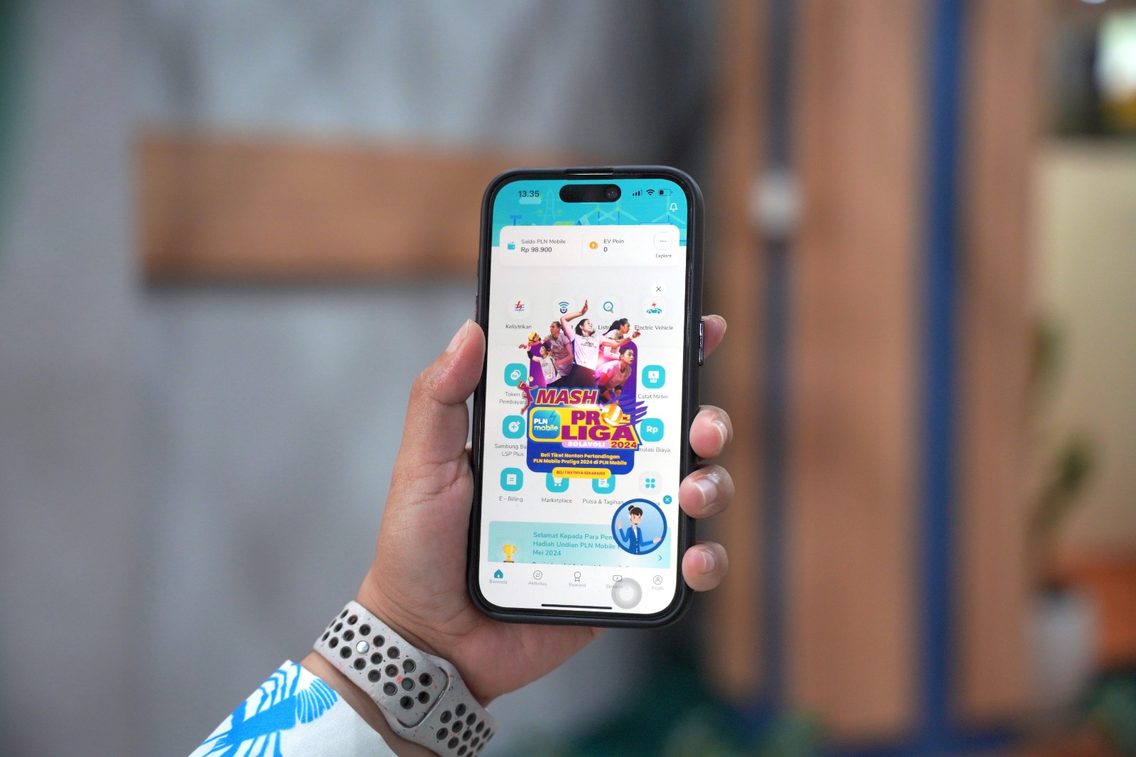 Aplikasi PLN Mobile untuk pembelian tiket Proliga 2024