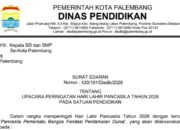 Hari Lahir Pancasila 2026, Seluruh SD dan SMP di Palembang Gelar Upacara Serentak