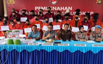 Polda Sumsel Gempur Jaringan Narkoba, 37 Tersangka Diciduk dan Barang Bukti Rp2,2 Miliar Dimusnahkan