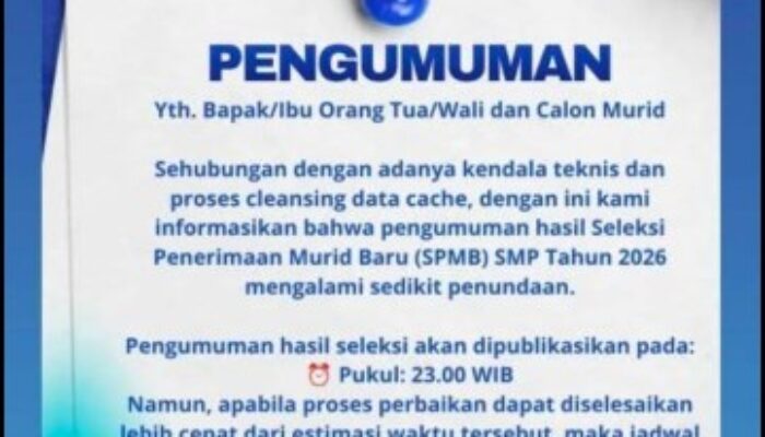 Pengumuman SPMB SMP Negeri Palembang Molor hingga Dini Hari, Orang Tua Pertanyakan Kesiapan Sistem