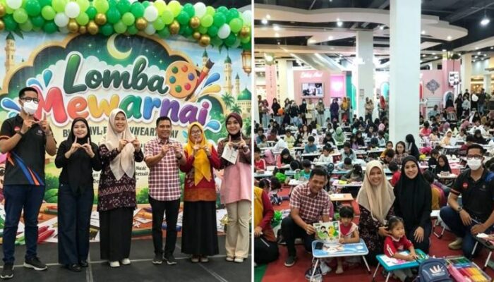 300 Anak PAUD hingga SD Adu Kreativitas di Lomba Mewarnai Greebel Palembang